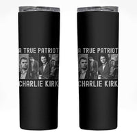 Charlie Kirk Tribute Skinny Tumbler A True Patriot Conservative Memorial - Wonder Print Shop