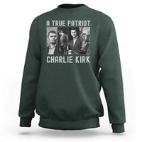 Charlie Kirk Tribute Sweatshirt A True Patriot Conservative Memorial - Wonder Print Shop