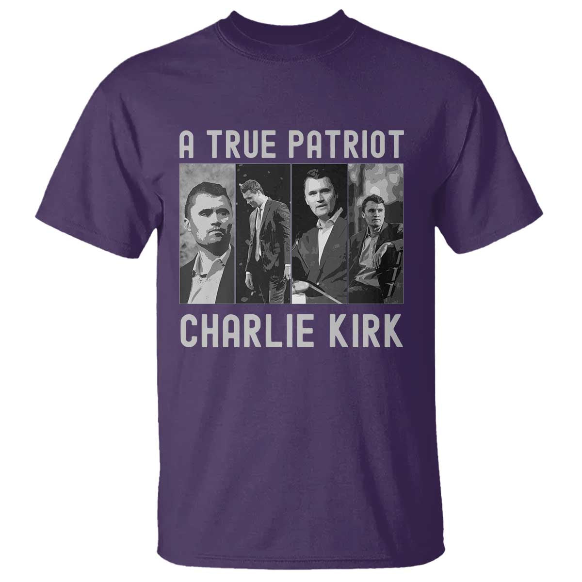 Charlie Kirk Tribute T Shirt A True Patriot Conservative Memorial - Wonder Print Shop