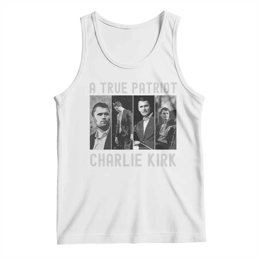 Charlie Kirk Tribute Tank Top A True Patriot Conservative Memorial - Wonder Print Shop