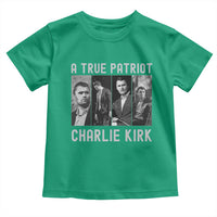 Charlie Kirk Tribute Toddler T Shirt A True Patriot Conservative Memorial - Wonder Print Shop