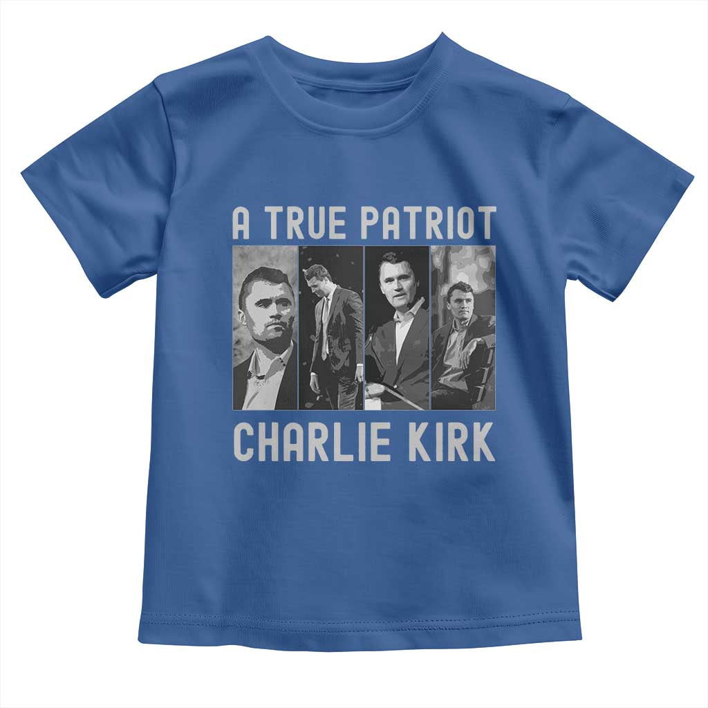 Charlie Kirk Tribute Toddler T Shirt A True Patriot Conservative Memorial - Wonder Print Shop