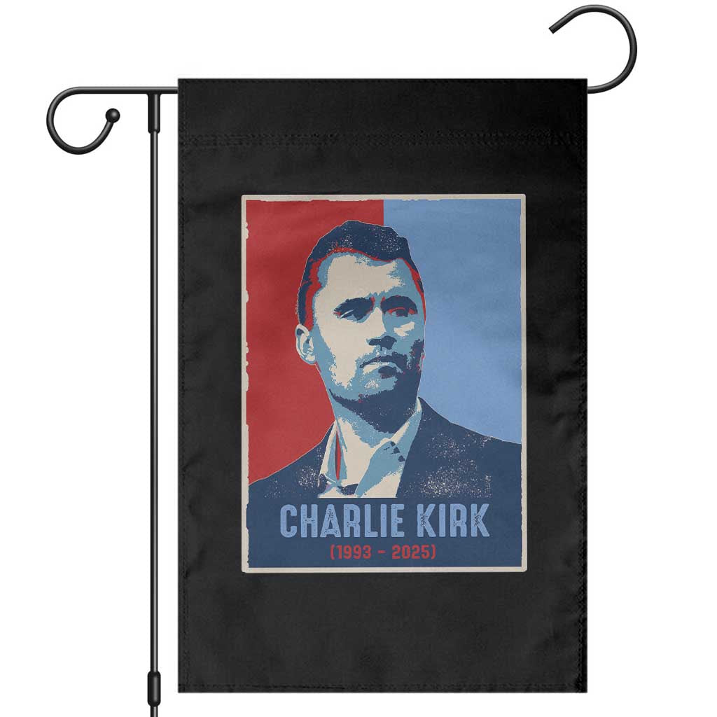 Charlie Kirk Tribute Garden Flag Freedom Hope Memorial 1993 2025 - Wonder Print Shop