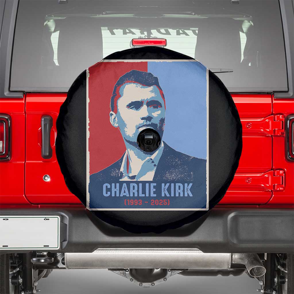 Charlie Kirk Tribute Spare Tire Cover Freedom Hope Memorial 1993 2025 - Wonder Print Shop