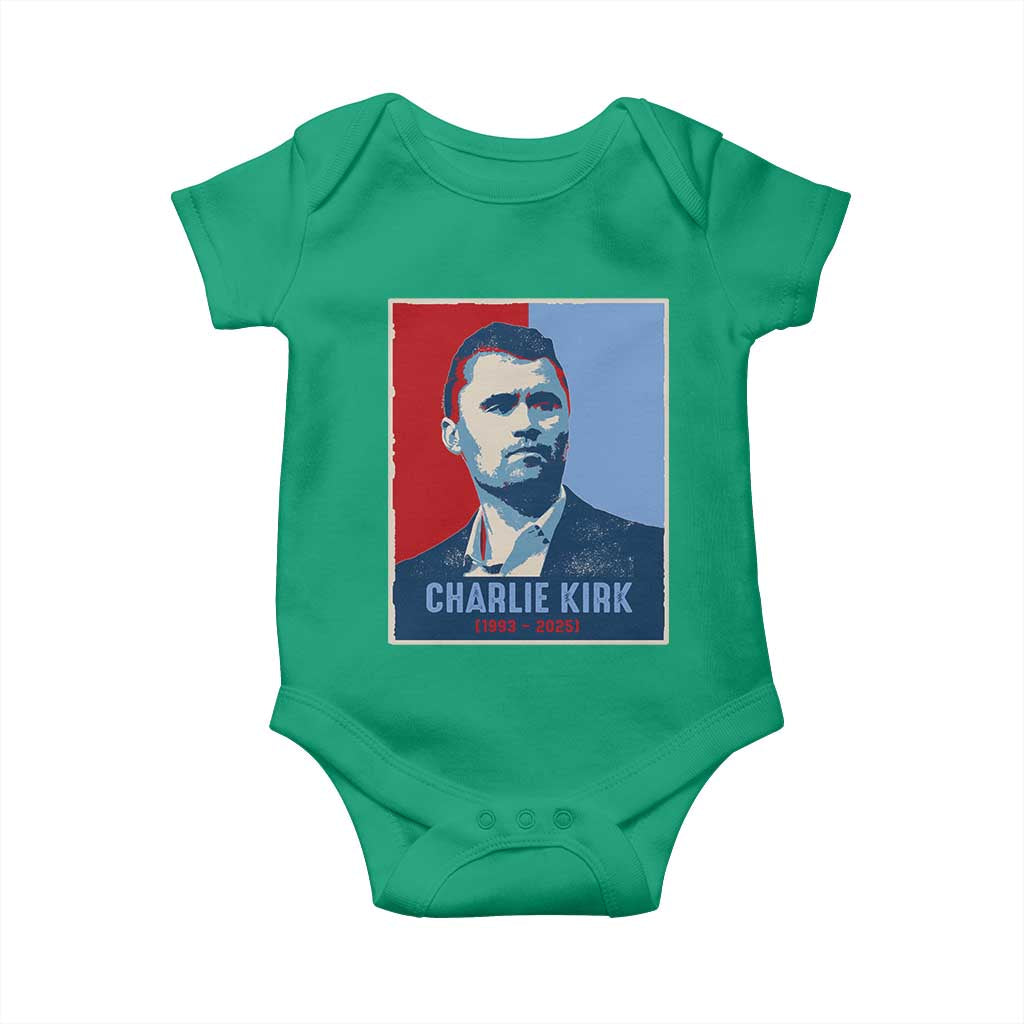 Charlie Kirk Tribute Baby Onesie Freedom Hope Memorial 1993 2025 - Wonder Print Shop