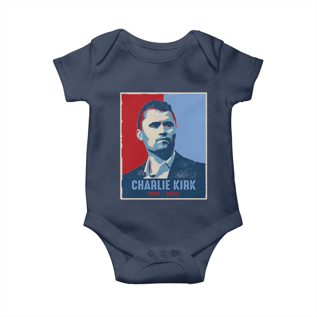 Charlie Kirk Tribute Baby Onesie Freedom Hope Memorial 1993 2025 - Wonder Print Shop