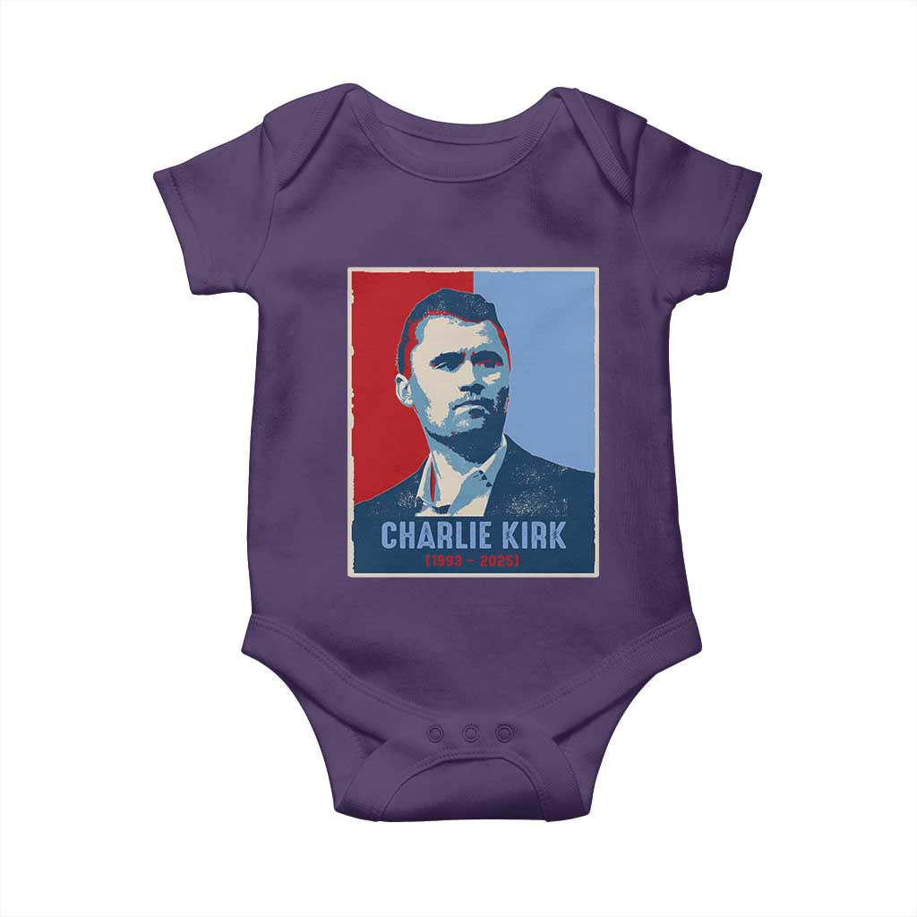 Charlie Kirk Tribute Baby Onesie Freedom Hope Memorial 1993 2025 - Wonder Print Shop