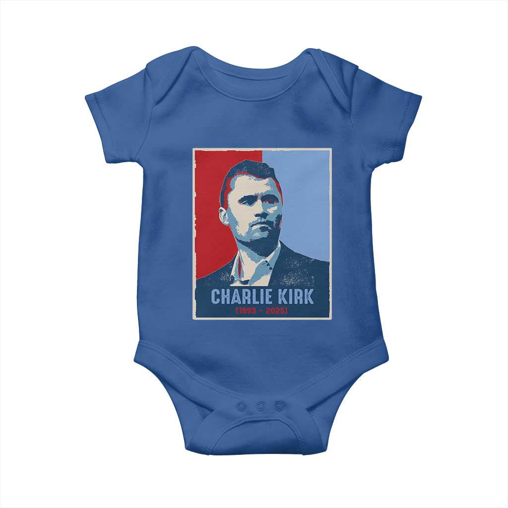 Charlie Kirk Tribute Baby Onesie Freedom Hope Memorial 1993 2025 - Wonder Print Shop