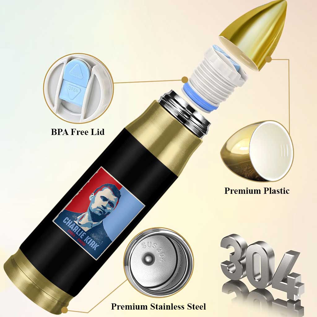 Charlie Kirk Tribute Bullet Tumbler Freedom Hope Memorial 1993 2025 - Wonder Print Shop
