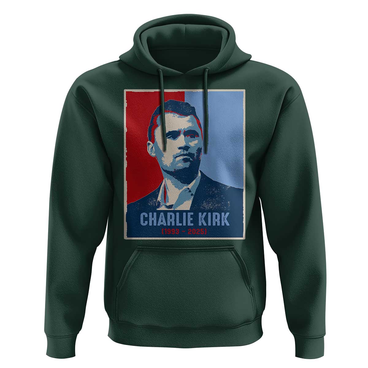 Charlie Kirk Tribute Hoodie Freedom Hope Memorial 1993 2025 - Wonder Print Shop