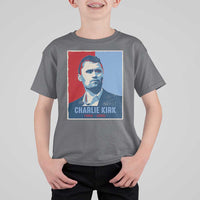Charlie Kirk Tribute T Shirt For Kid Freedom Hope Memorial 1993 2025 - Wonder Print Shop