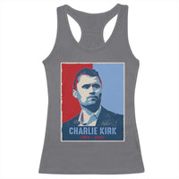 Charlie Kirk Tribute Racerback Tank Top Freedom Hope Memorial 1993 2025 - Wonder Print Shop