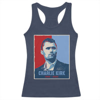 Charlie Kirk Tribute Racerback Tank Top Freedom Hope Memorial 1993 2025 - Wonder Print Shop