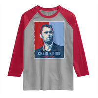 Charlie Kirk Tribute Raglan Shirt Freedom Hope Memorial 1993 2025 - Wonder Print Shop