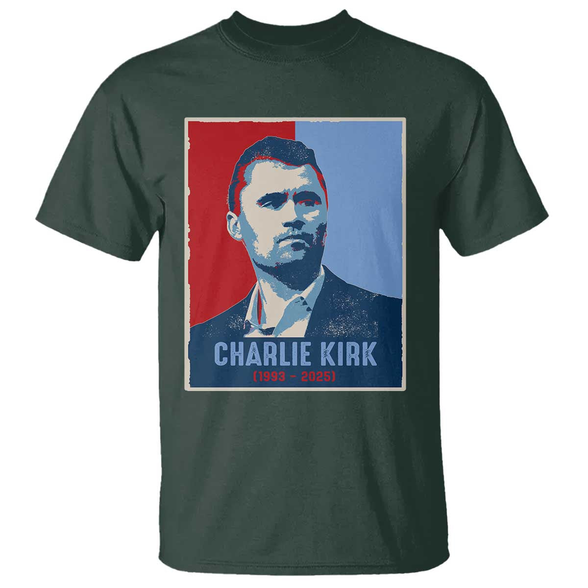 Charlie Kirk Tribute T Shirt Freedom Hope Memorial 1993 2025 - Wonder Print Shop