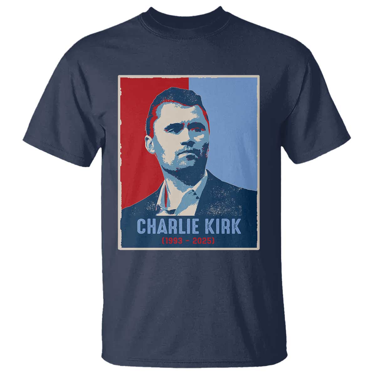 Charlie Kirk Tribute T Shirt Freedom Hope Memorial 1993 2025 - Wonder Print Shop