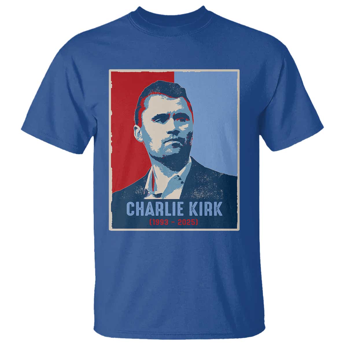 Charlie Kirk Tribute T Shirt Freedom Hope Memorial 1993 2025 - Wonder Print Shop