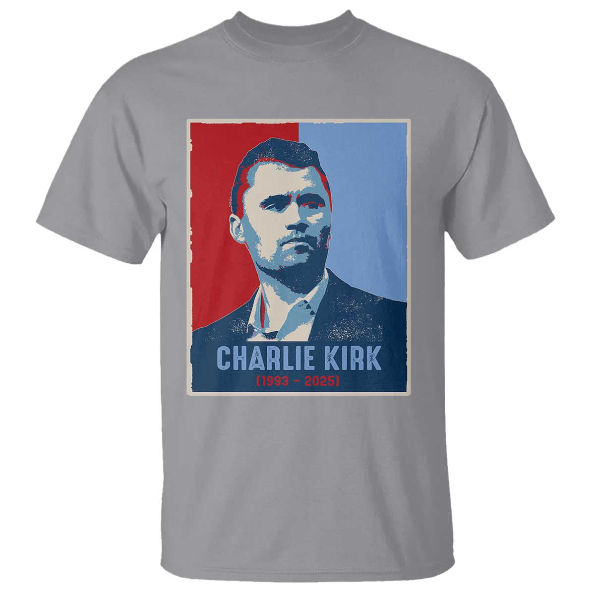 Charlie Kirk Tribute T Shirt Freedom Hope Memorial 1993 2025 - Wonder Print Shop