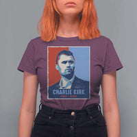 Charlie Kirk Tribute T Shirt For Women Freedom Hope Memorial 1993 2025 - Wonder Print Shop