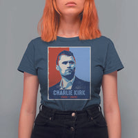 Charlie Kirk Tribute T Shirt For Women Freedom Hope Memorial 1993 2025 - Wonder Print Shop