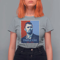 Charlie Kirk Tribute T Shirt For Women Freedom Hope Memorial 1993 2025 - Wonder Print Shop