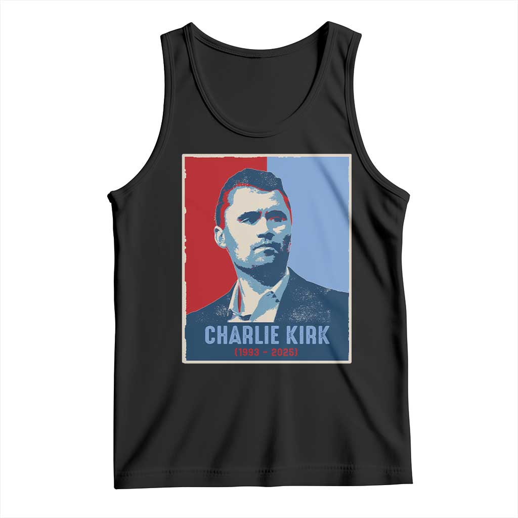 Charlie Kirk Tribute Tank Top Freedom Hope Memorial 1993 2025 - Wonder Print Shop