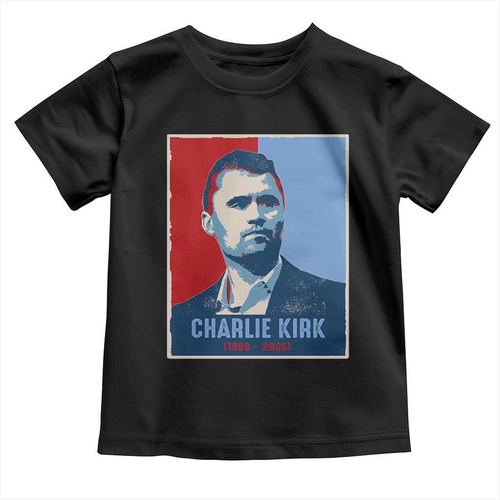 Charlie Kirk Tribute Toddler T Shirt Freedom Hope Memorial 1993 2025 - Wonder Print Shop
