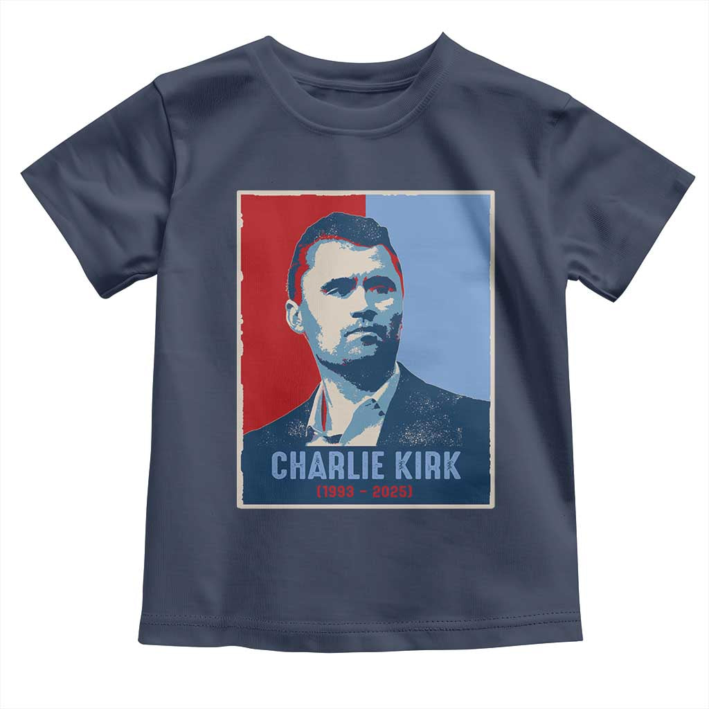 Charlie Kirk Tribute Toddler T Shirt Freedom Hope Memorial 1993 2025 - Wonder Print Shop