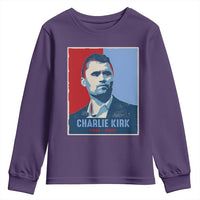 Charlie Kirk Tribute Youth Sweatshirt Freedom Hope Memorial 1993 2025 - Wonder Print Shop