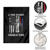 Charlie Kirk Tribute Garden Flag A True Patriot Freedom American Flag - Wonder Print Shop