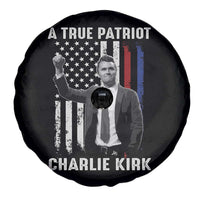 Charlie Kirk Tribute Spare Tire Cover A True Patriot Freedom American Flag - Wonder Print Shop