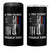 Charlie Kirk Tribute 4 in 1 Can Cooler Tumbler A True Patriot Freedom American Flag - Wonder Print Shop