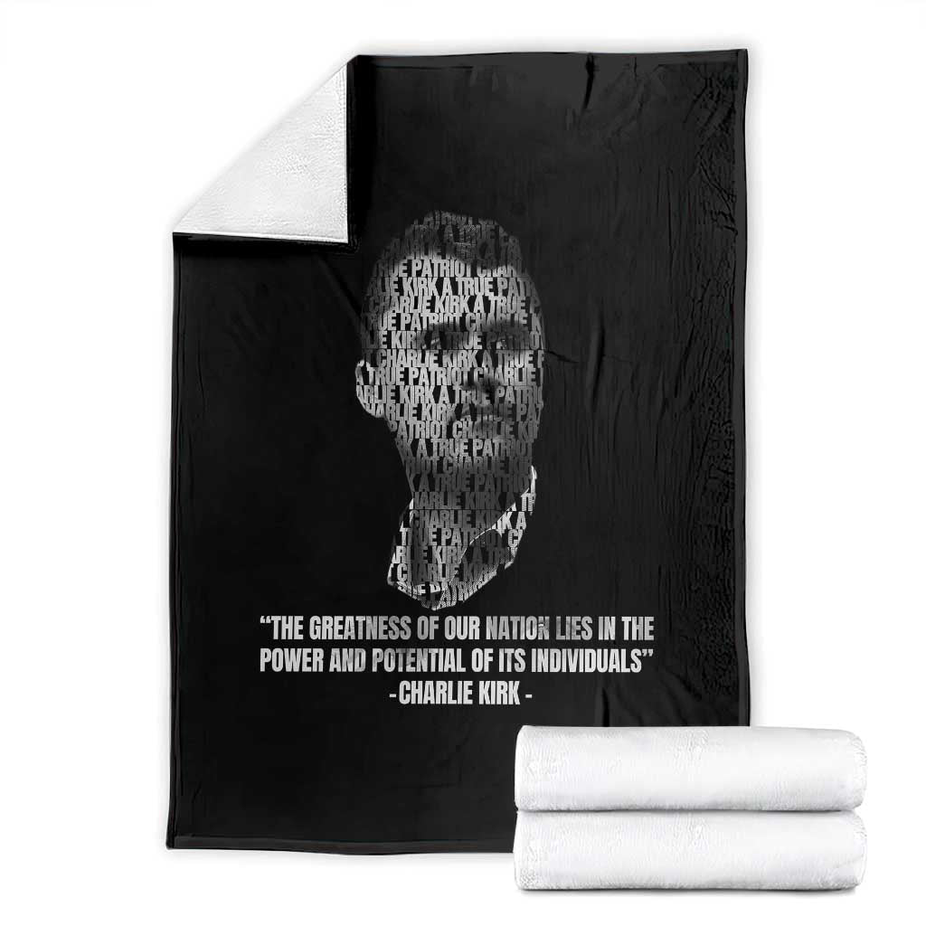 Charlie Kirk Legacy Throw Blanket Greatness of Our Nation American True Patriot - Wonder Print Shop