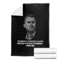 Charlie Kirk Legacy Throw Blanket Greatness of Our Nation American True Patriot - Wonder Print Shop