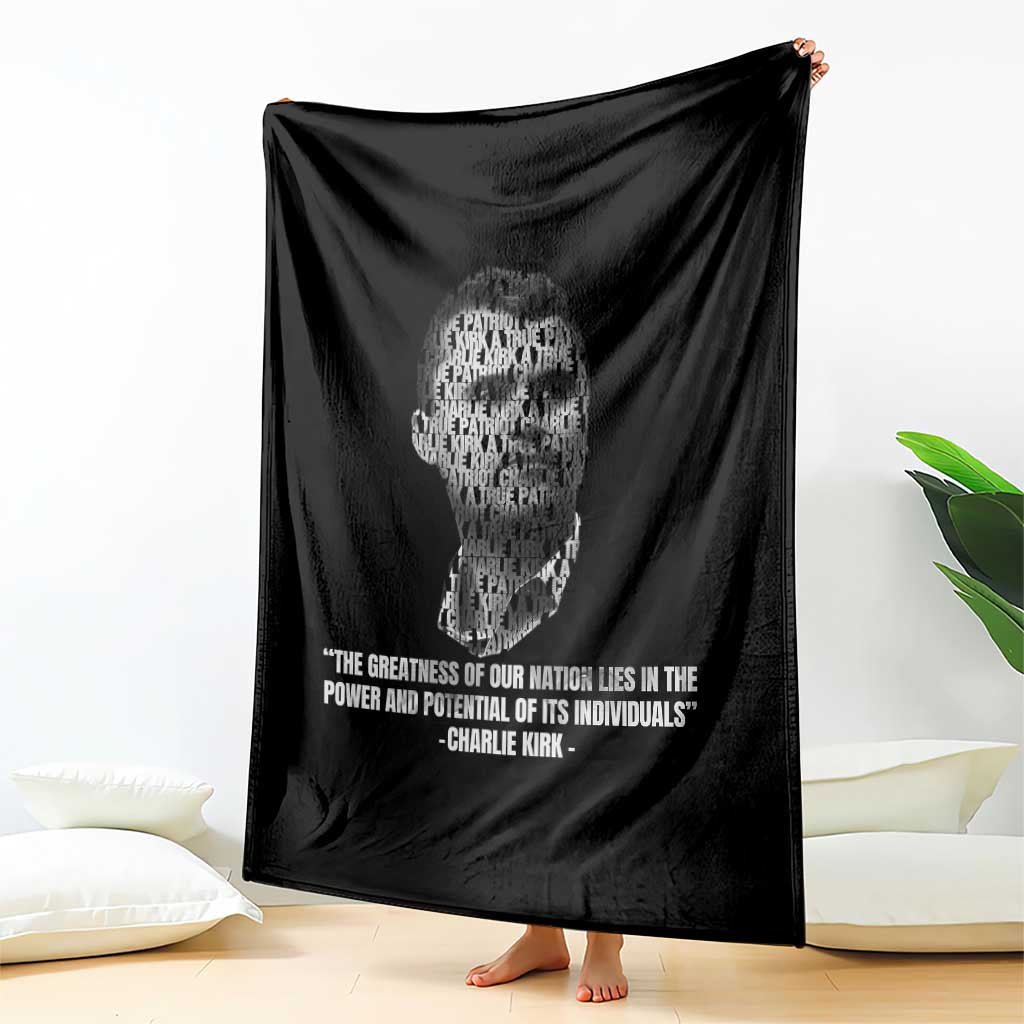 Charlie Kirk Legacy Throw Blanket Greatness of Our Nation American True Patriot - Wonder Print Shop