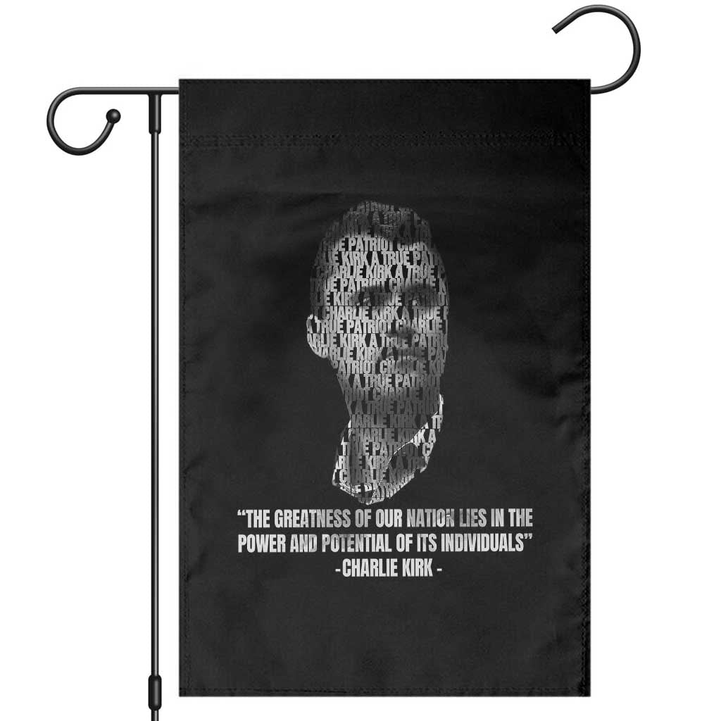 Charlie Kirk Legacy Garden Flag Greatness of Our Nation American True Patriot - Wonder Print Shop