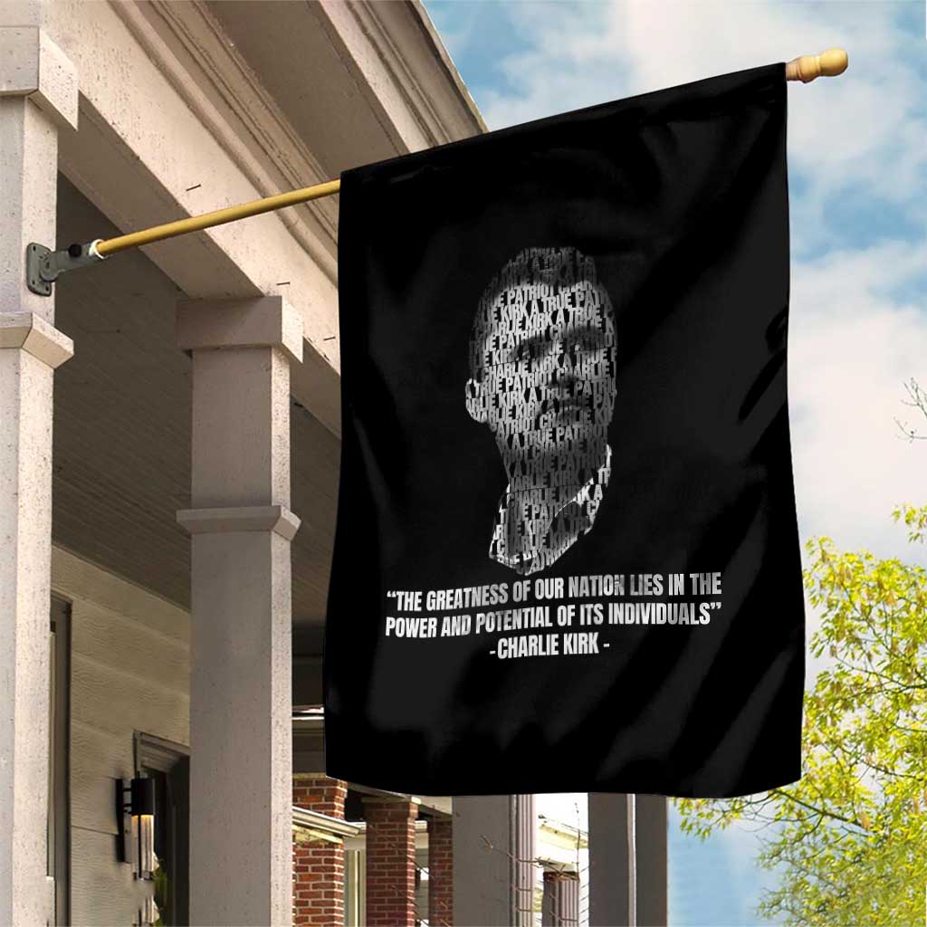 Charlie Kirk Legacy Garden Flag Greatness of Our Nation American True Patriot - Wonder Print Shop