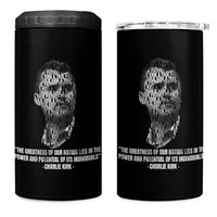 Charlie Kirk Legacy 4 in 1 Can Cooler Tumbler Greatness of Our Nation American True Patriot - Wonder Print Shop