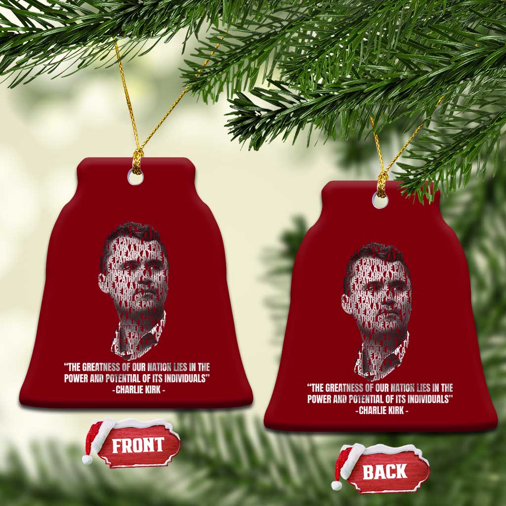 Charlie Kirk Legacy Ceramic Ornament Greatness of Our Nation American True Patriot - Wonder Print Shop