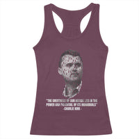 Charlie Kirk Legacy Racerback Tank Top Greatness of Our Nation American True Patriot - Wonder Print Shop