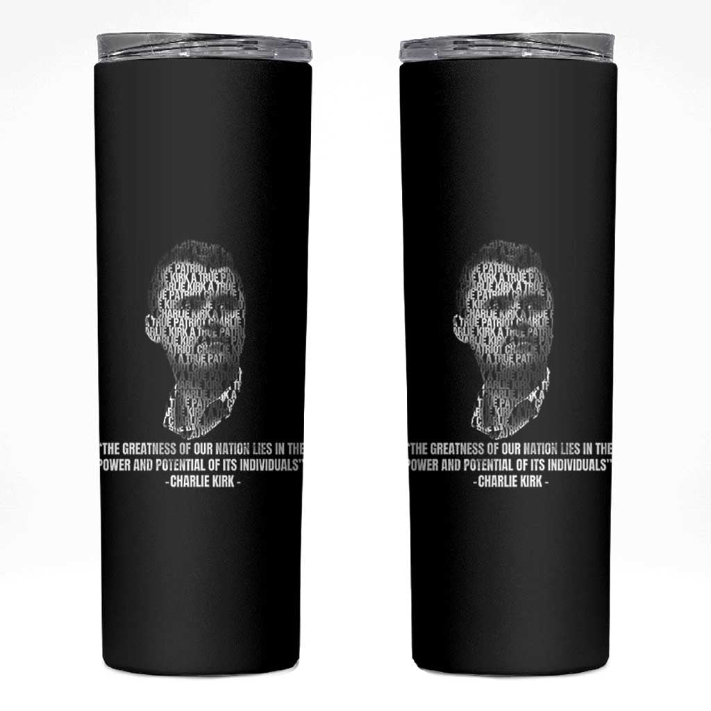 Charlie Kirk Legacy Skinny Tumbler Greatness of Our Nation American True Patriot - Wonder Print Shop