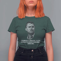 Charlie Kirk Legacy T Shirt For Women Greatness of Our Nation American True Patriot - Wonder Print Shop