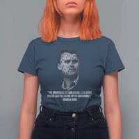 Charlie Kirk Legacy T Shirt For Women Greatness of Our Nation American True Patriot - Wonder Print Shop