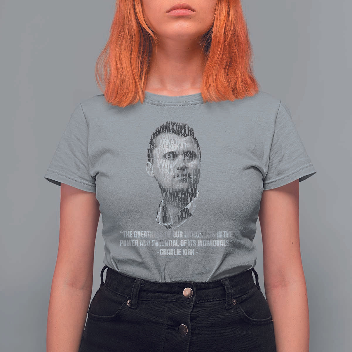 Charlie Kirk Legacy T Shirt For Women Greatness of Our Nation American True Patriot - Wonder Print Shop