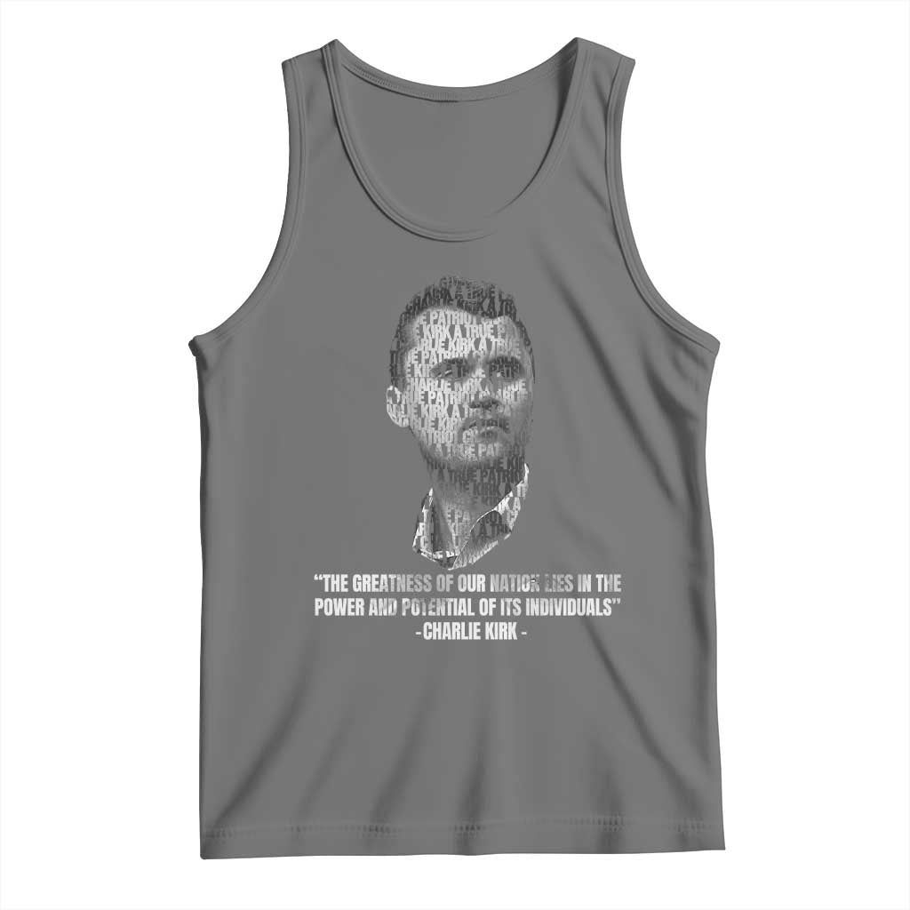 Charlie Kirk Legacy Tank Top Greatness of Our Nation American True Patriot - Wonder Print Shop