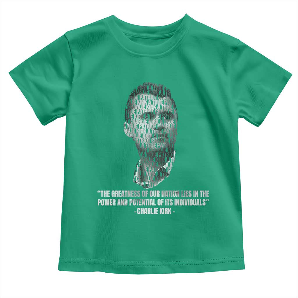 Charlie Kirk Legacy Toddler T Shirt Greatness of Our Nation American True Patriot - Wonder Print Shop