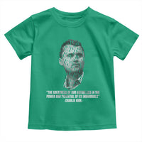 Charlie Kirk Legacy Toddler T Shirt Greatness of Our Nation American True Patriot - Wonder Print Shop