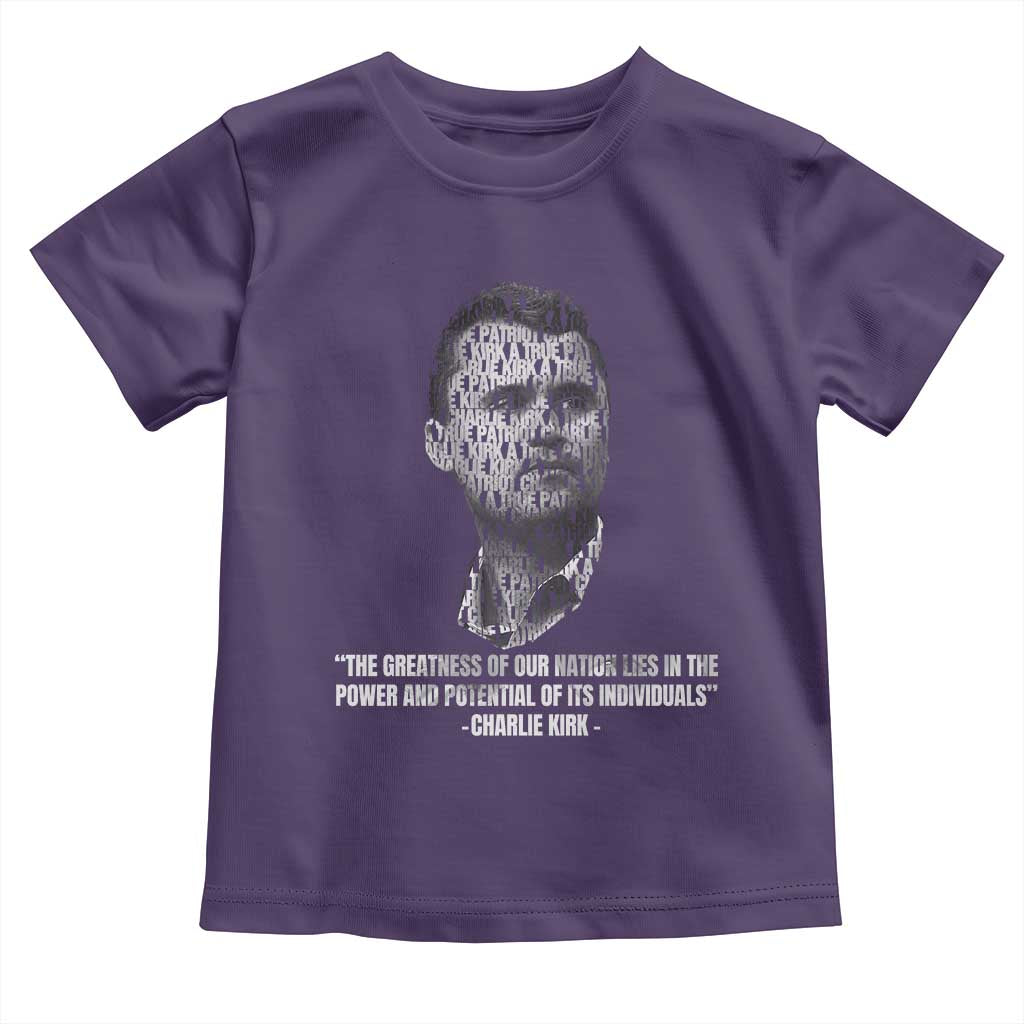 Charlie Kirk Legacy Toddler T Shirt Greatness of Our Nation American True Patriot - Wonder Print Shop