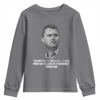 Charlie Kirk Legacy Youth Sweatshirt Greatness of Our Nation American True Patriot - Wonder Print Shop