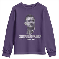 Charlie Kirk Legacy Youth Sweatshirt Greatness of Our Nation American True Patriot - Wonder Print Shop